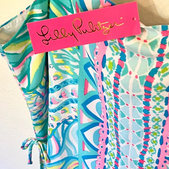 Lily Pulitzer NWT Sahar Romper Size 14 Tropical Print - Picture 2 of 6